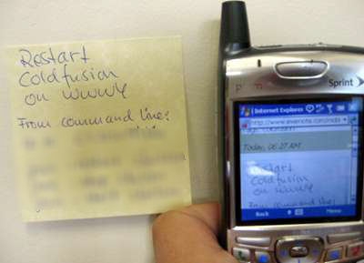 Post It Note on Evernote via cellphone Post It Note on Evernote via cellphone