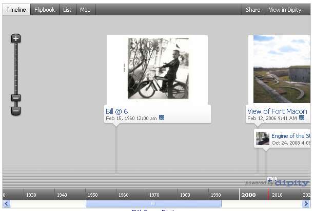 Bill on dipity - timeline