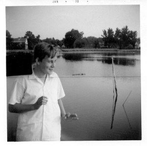 Bill in front of 521 Riverside Drive 1970