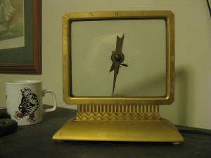 art deco electric clock